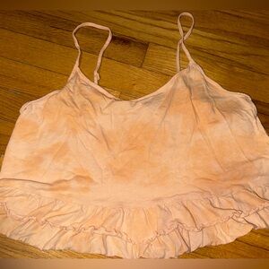 American eagle Peach Ruffle Strap Top